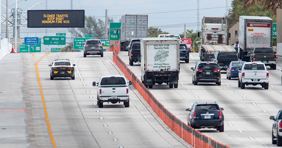 Northbound Express Lanes Exit Moving North!